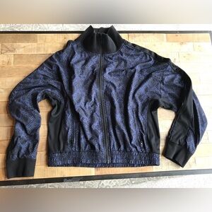 Athleta Navy and Black Track Jacket